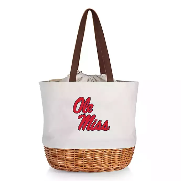 Hot Kirklands Home Ole Miss Canvas Tote Bag Red