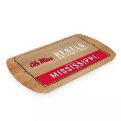 New Kirklands Home Ole Miss Rebels Wood and Glass Serving Board
