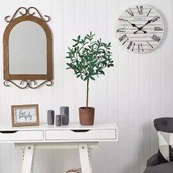 Sale Kirklands Home Olive Branch Tree in Weathered Planter, 3 ft.