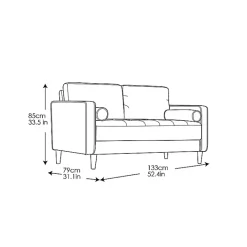 New Kirklands Home Olive Chelsea Modern Loveseat Green
