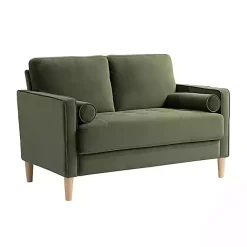 New Kirklands Home Olive Chelsea Modern Loveseat Green