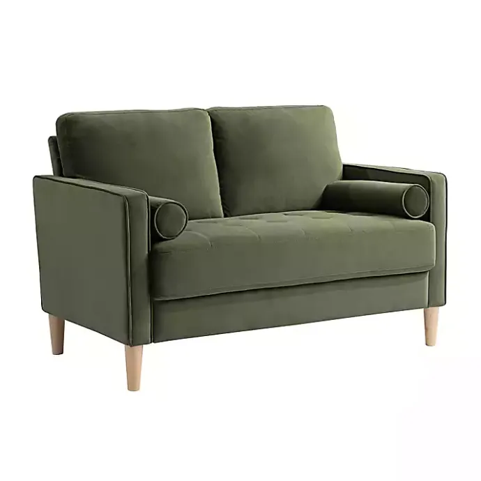 New Kirklands Home Olive Chelsea Modern Loveseat Green