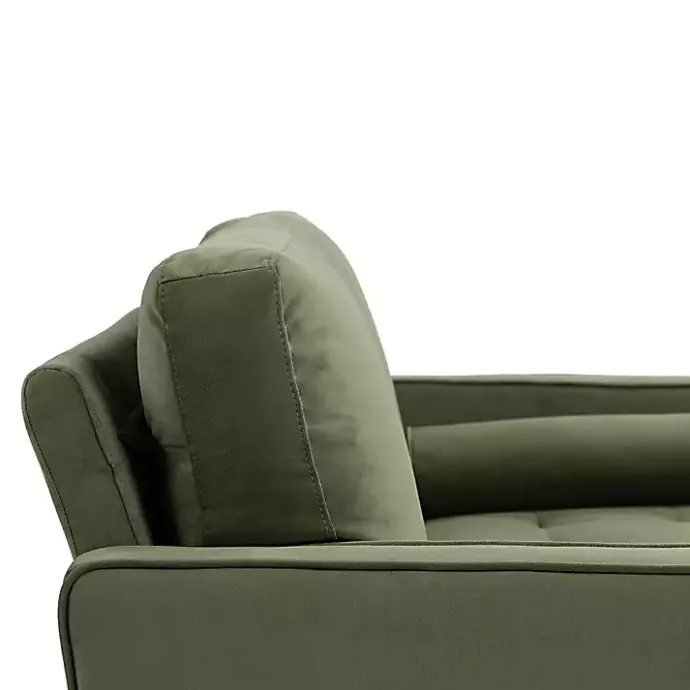 New Kirklands Home Olive Chelsea Modern Loveseat Green