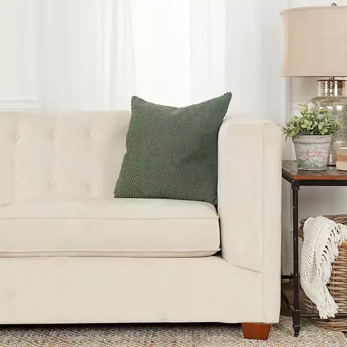 Hot Kirklands Home Olive Woven Nubby Pillow Green