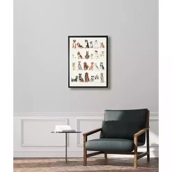 New Kirklands Home One Big Happy Dog Family Framed Wall Plaque