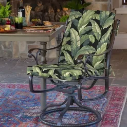 Clearance Kirklands Home Onyx Cebu Luxe Outdoor Dining Chair Cushion Black