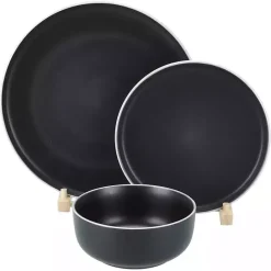 Discount Kirklands Home Onyx Eliza 12-pc. Dinnerware Set Black