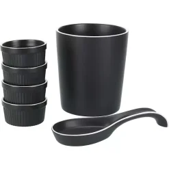 Kirklands Home Onyx Katy 6-pc. Kitchen Accessories Set Black