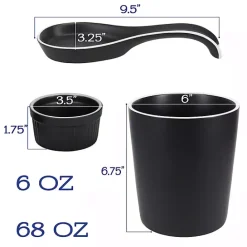 Kirklands Home Onyx Katy 6-pc. Kitchen Accessories Set Black