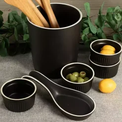 Kirklands Home Onyx Katy 6-pc. Kitchen Accessories Set Black