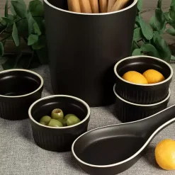 Kirklands Home Onyx Katy 6-pc. Kitchen Accessories Set Black