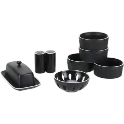 Online Kirklands Home Onyx Stoneware 7-pc. Kitchen Accessories Set Black