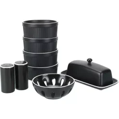 Online Kirklands Home Onyx Stoneware 7-pc. Kitchen Accessories Set Black