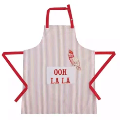 Outlet Kirklands Home Ooh La La Apron RedWhite