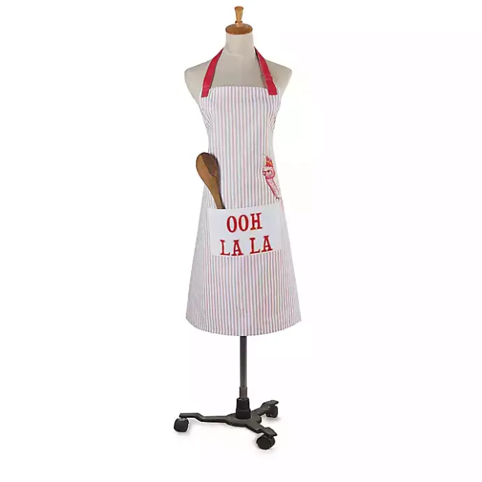 Outlet Kirklands Home Ooh La La Apron RedWhite