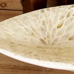 Kirklands Home Opalescent Mussel Shell Inlay Bowl