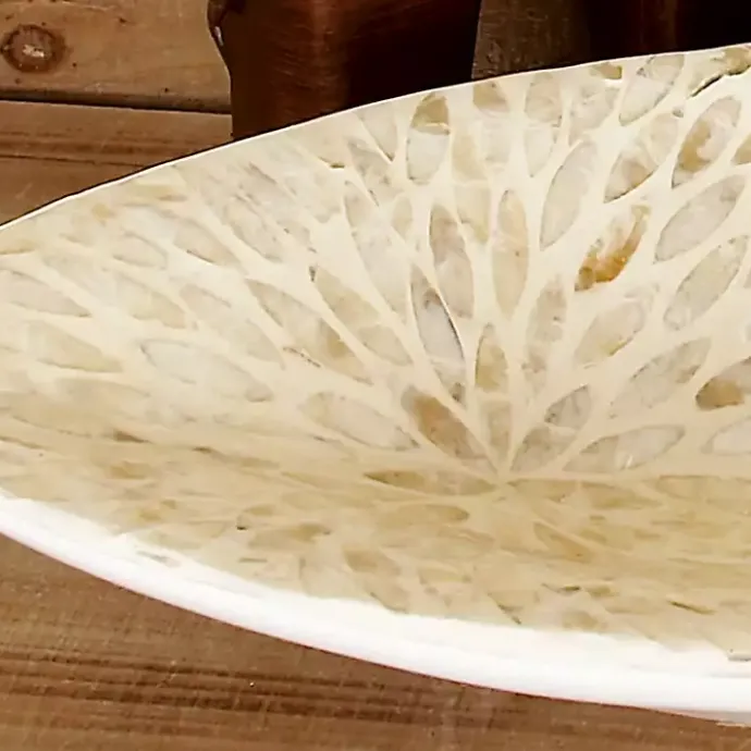 Kirklands Home Opalescent Mussel Shell Inlay Bowl