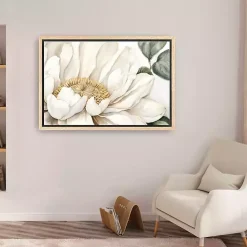 Clearance Kirklands Home Open Bloom Framed Canvas Art Print White