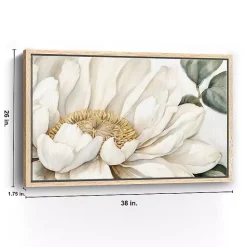 Clearance Kirklands Home Open Bloom Framed Canvas Art Print White