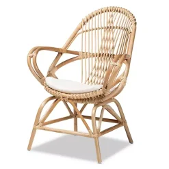 Best Kirklands Home Open Woven Rattan Accent Chair White