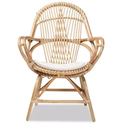 Best Kirklands Home Open Woven Rattan Accent Chair White