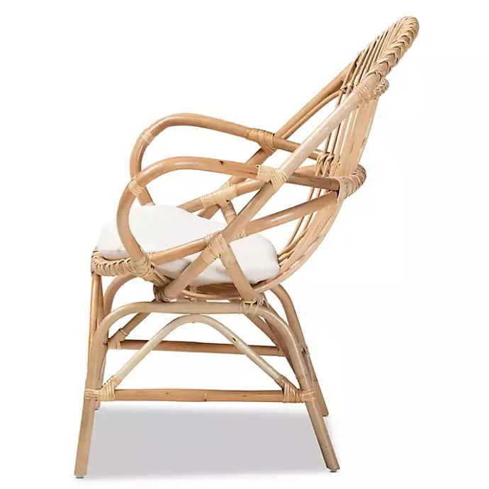 Best Kirklands Home Open Woven Rattan Accent Chair White