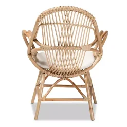 Best Kirklands Home Open Woven Rattan Accent Chair White