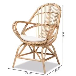 Best Kirklands Home Open Woven Rattan Accent Chair White