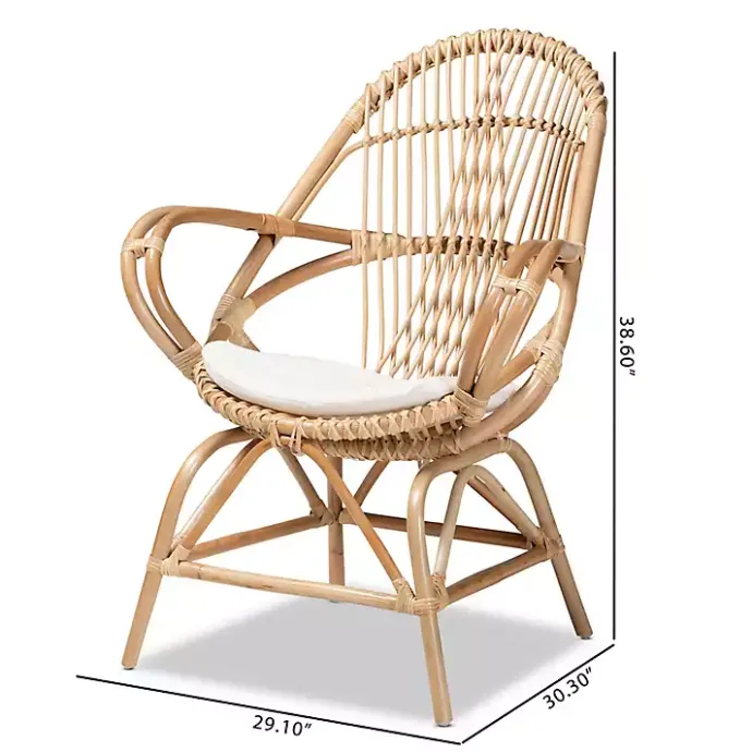 Best Kirklands Home Open Woven Rattan Accent Chair White