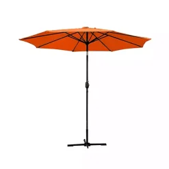 Discount Kirklands Home 9 ft. Hand Crank Tilt Umbrella Orange