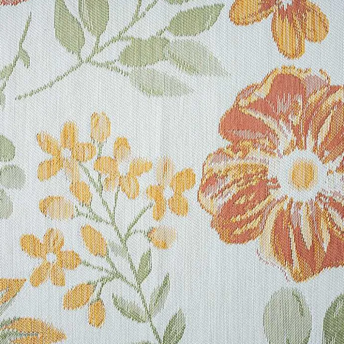 Sale Kirklands Home Orange & Green Floral Reversible Outdoor Rug, 5x7