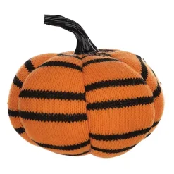 Online Kirklands Home Orange and Black Striped Pumpkins, Set of 4