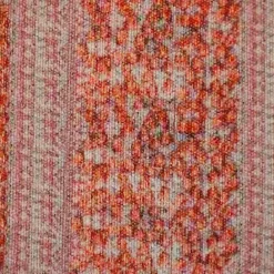 Online Kirklands Home Orange and Pink Floral Stripe Pillow