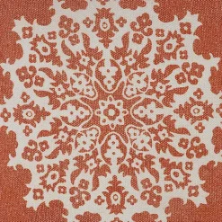 Discount Kirklands Home Orange and White Medallion Pillow