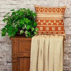 Discount Kirklands Home Boho Print Pillow Orange
