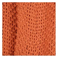 Sale Kirklands Home Cotton Tassel Throw Orange