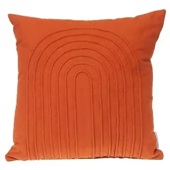 Clearance Kirklands Home Curved Stripes Pillow Orange