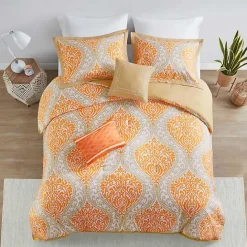 Outlet Kirklands Home Orange Damask 5-pc. California King Comforter Set
