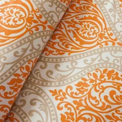 New Kirklands Home Orange Damask 5-pc. Full/Queen Comforter Set