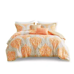 Discount Kirklands Home Orange Damask 4-pc. Twin/Twin XL Comforter Set