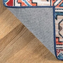 Best Kirklands Home Orange Faded Medallion Washable Area Rug, 4x6