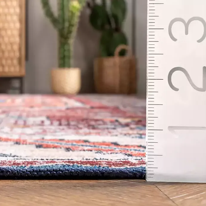 Best Kirklands Home Orange Faded Medallion Washable Area Rug, 4x6