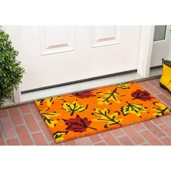 Sale Kirklands Home Orange Fall Botanical Doormat