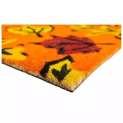 Sale Kirklands Home Orange Fall Botanical Doormat