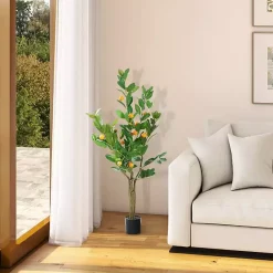 Sale Kirklands Home Orange Fruit Tree in Black Pot, 4 ft.