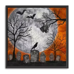 Kirklands Home Orange Graveyard Moon Giclee Canvas Art Print
