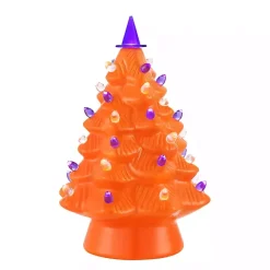 Hot Kirklands Home Nostalgic LED Halloween Tree Orange