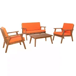 Clearance Kirklands Home 4-pc. Acacia Wood Outdoor Living Set Orange