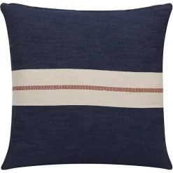 Hot Kirklands Home Orange Single Stripe Navy Pillow