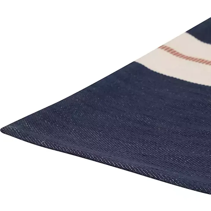 Hot Kirklands Home Orange Single Stripe Navy Pillow